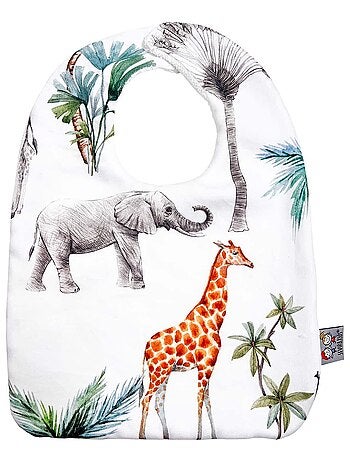 Bavaglino in cotone e spugna, safari | sevira kids | sevira kids