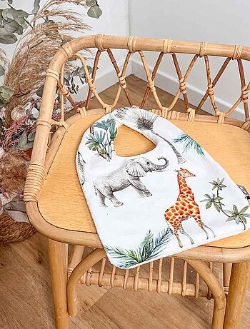 Bavaglino in cotone e spugna, safari | sevira kids | sevira kids