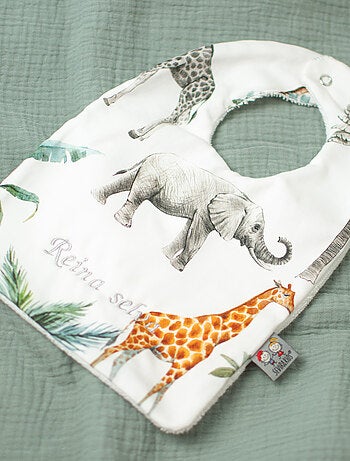 Bavaglino in cotone e spugna, safari | sevira kids | sevira kids