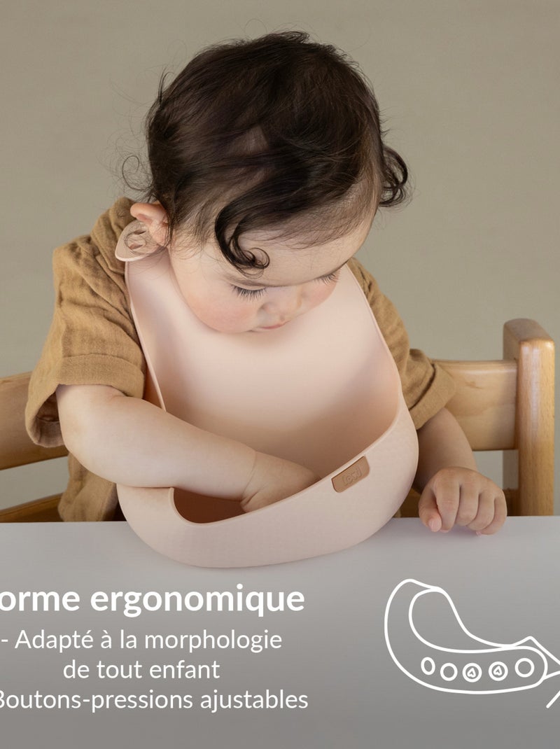 Bavaglino in silicone con raccoglitore, difrax lovi | difrax | difrax Beige - Kiabi