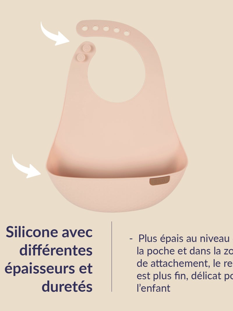 Bavaglino in silicone con raccoglitore, difrax lovi | difrax | difrax Beige - Kiabi
