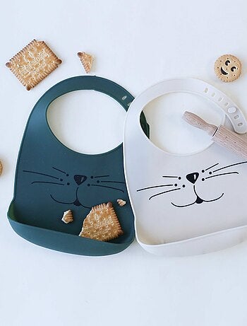 Bavaglino in silicone con raccoglitore