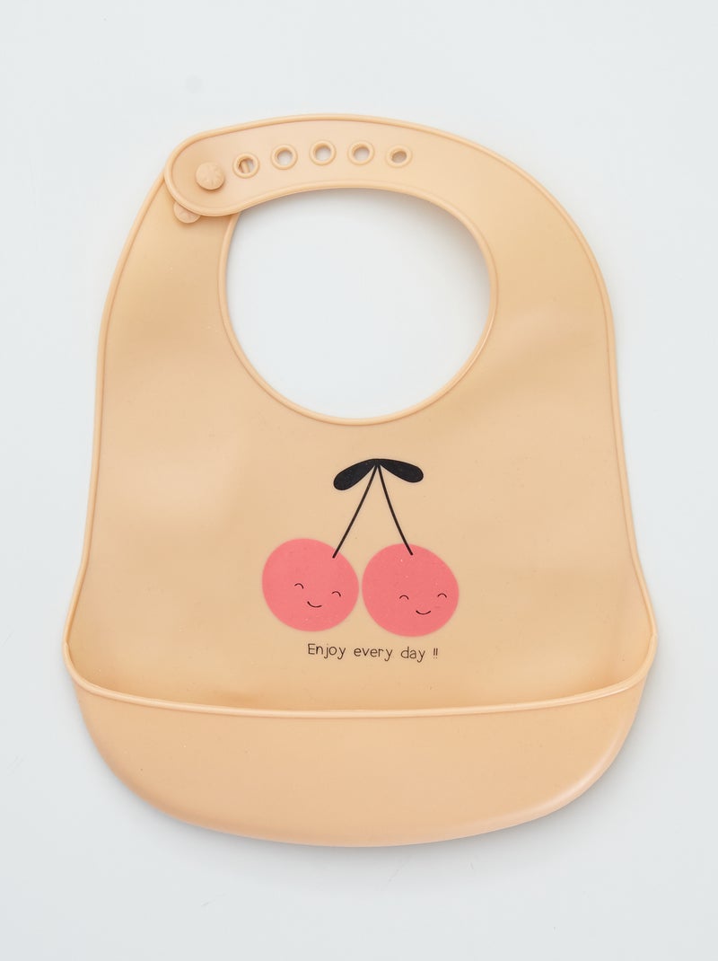 Bavaglino in silicone stampato ROSA - Kiabi