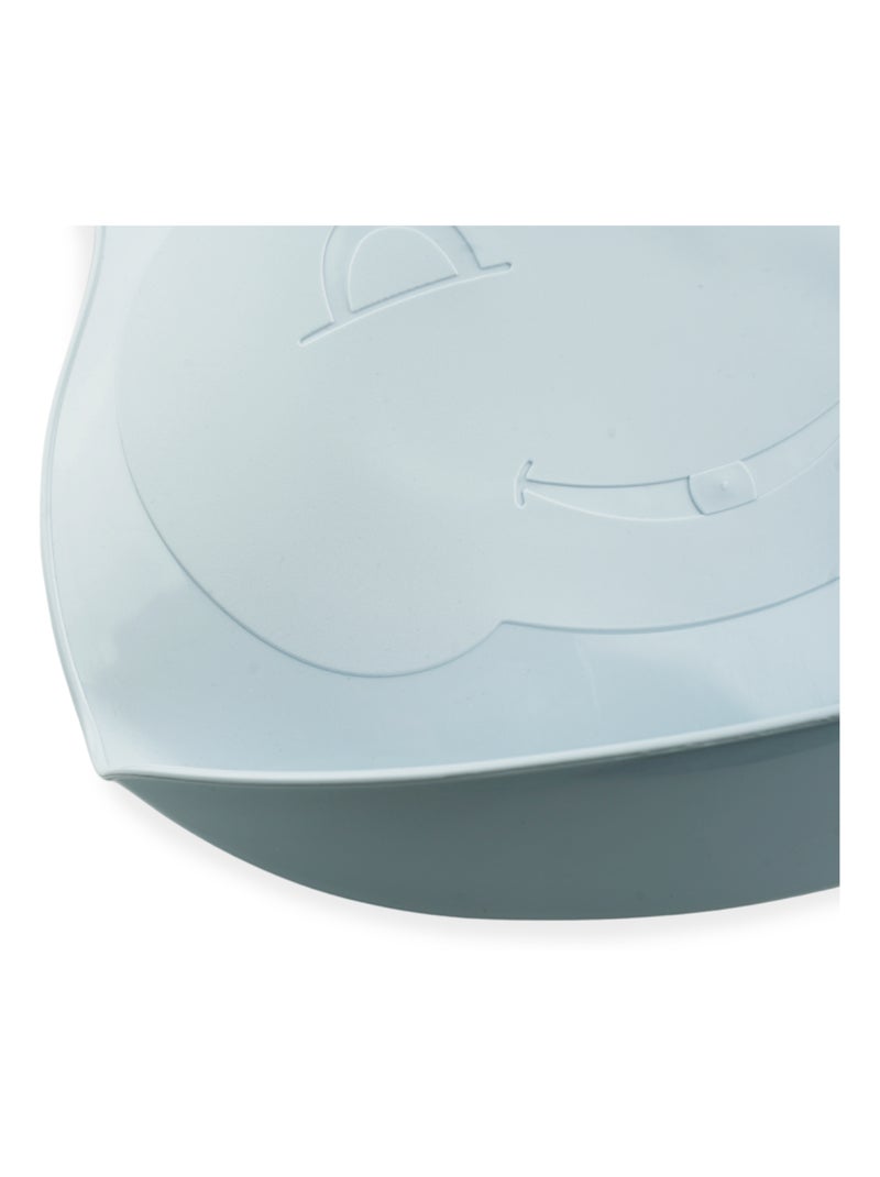Bavaglino raccogli-cibo semi-rigido impermeabile con serbatoio Thermobaby Blu chiaro - Kiabi