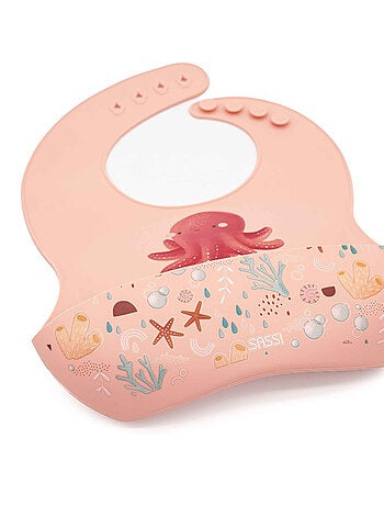 Bavaglino raccoglitore in silicone - animali | Sassi Junior