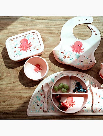 Bavaglino raccoglitore in silicone - animali | Sassi Junior