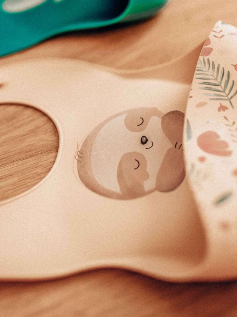 Bavaglino raccoglitore in silicone - animali | Sassi Junior Beige - Kiabi