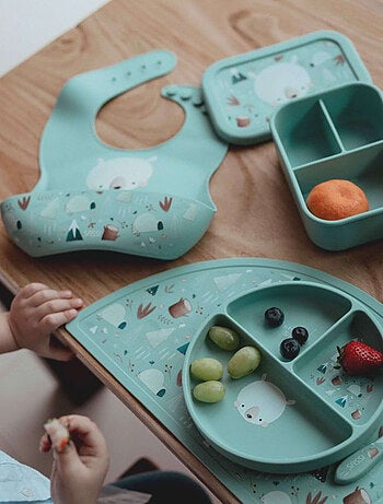 Bavaglino raccoglitore in silicone - animali | Sassi Junior