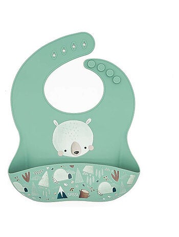 Bavaglino raccoglitore in silicone - animali | sassi junior | sassi junior