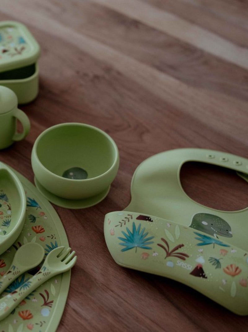 Bavaglino raccoglitore in silicone - animali | Sassi Junior Verde chiaro - Kiabi