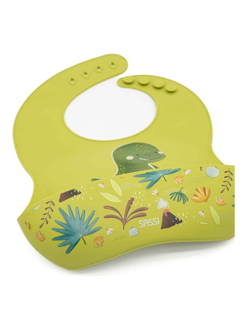 Bavaglino raccoglitore in silicone - animali | Sassi Junior Verde chiaro - Kiabi
