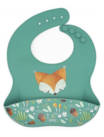 Bavaglino raccoglitore in silicone - animali | Sassi Junior