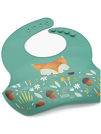 Bavaglino raccoglitore in silicone - animali | Sassi Junior