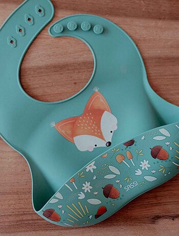 Bavaglino raccoglitore in silicone - animali | Sassi Junior
