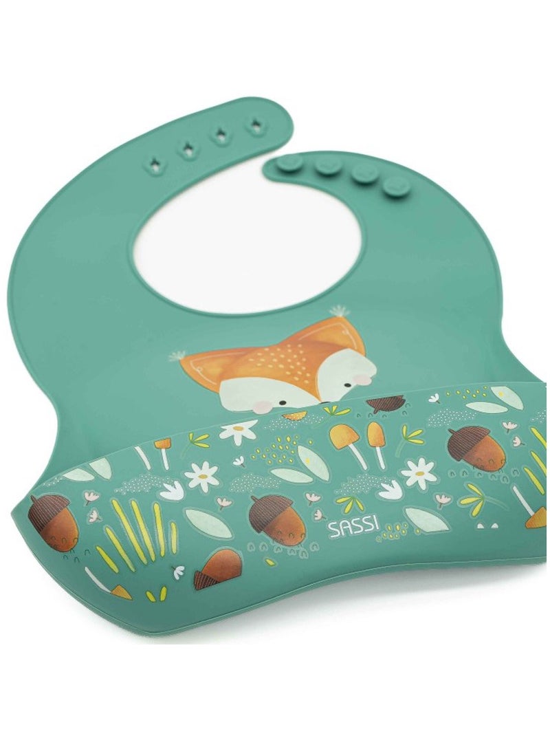 Bavaglino raccoglitore in silicone - animali | Sassi Junior Verde scuro - Kiabi