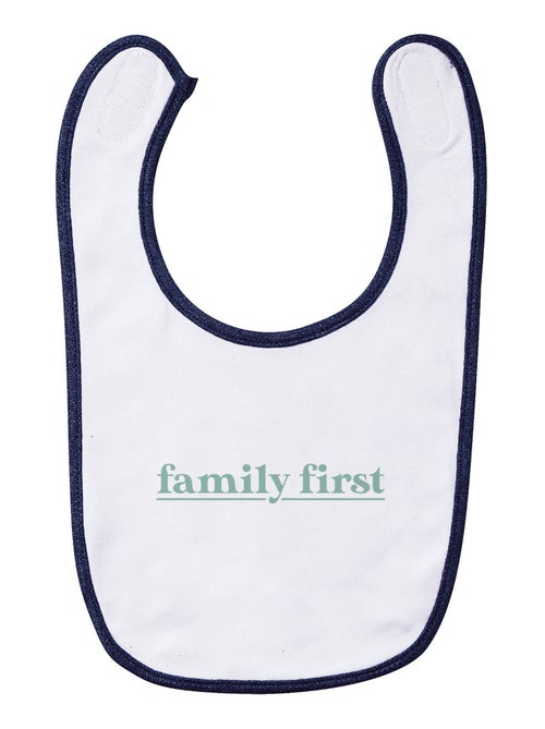 Bavoir FAMILY FIRST VERT - Kiabi