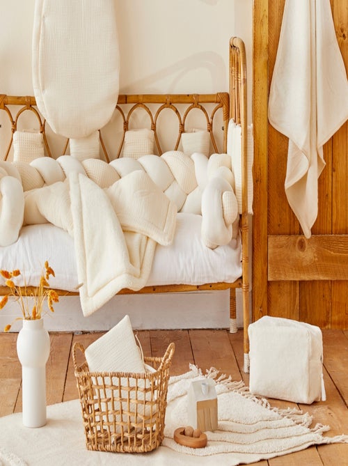 BB&CO - Coprifasciatoioo 100% cotone Mix and Match - Schiuma di latte - 60 x 80 cm - Kiabi