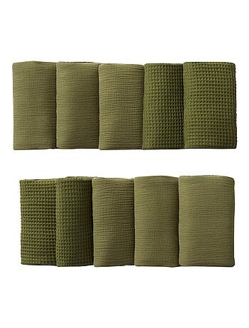 BB&CO - Paracolpi per lettino in cotone/poliestere Mix and Match 10 pezzi - Schiuma di latte