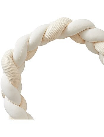 BB&CO - Treccia per culla neonato 100% cotone Mix and Match - Schiuma di latte - Lunghezza 2 m circa