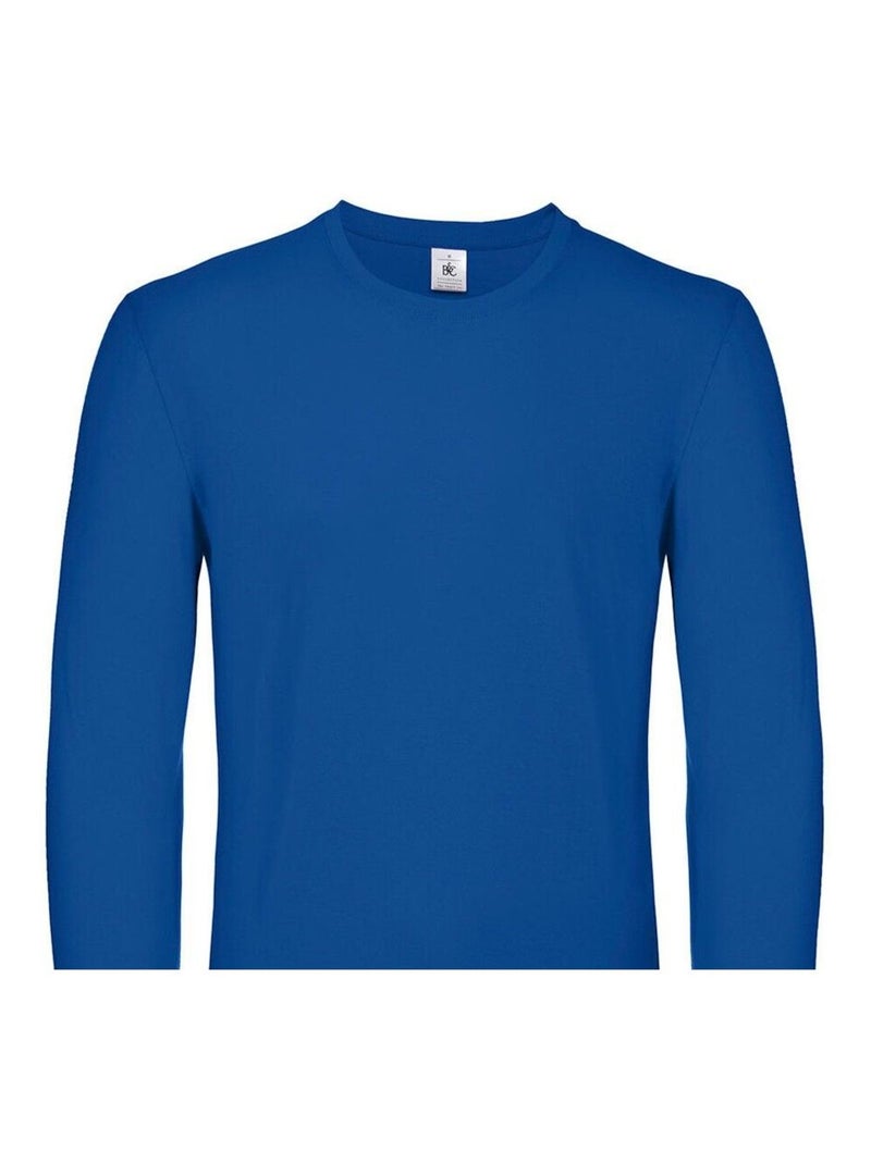 B&C #E150 Maglietta Manica Lunga Uomo Blu reale - Kiabi