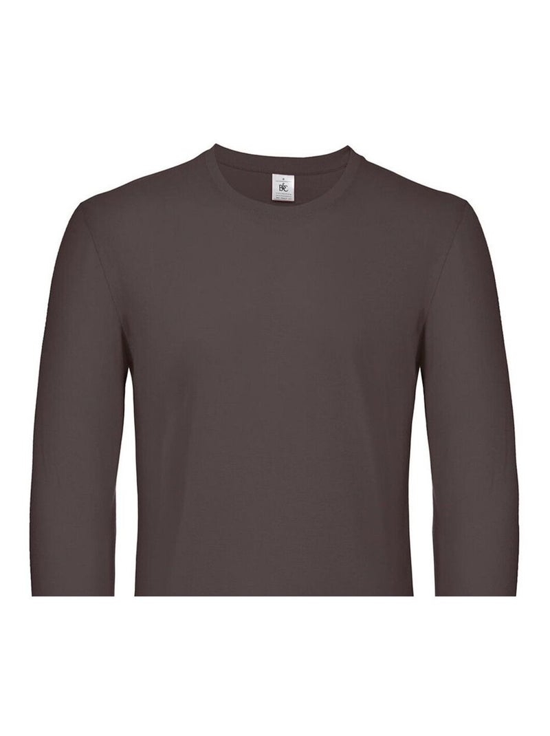B&C #E150 Maglietta Manica Lunga Uomo Marrone - Kiabi