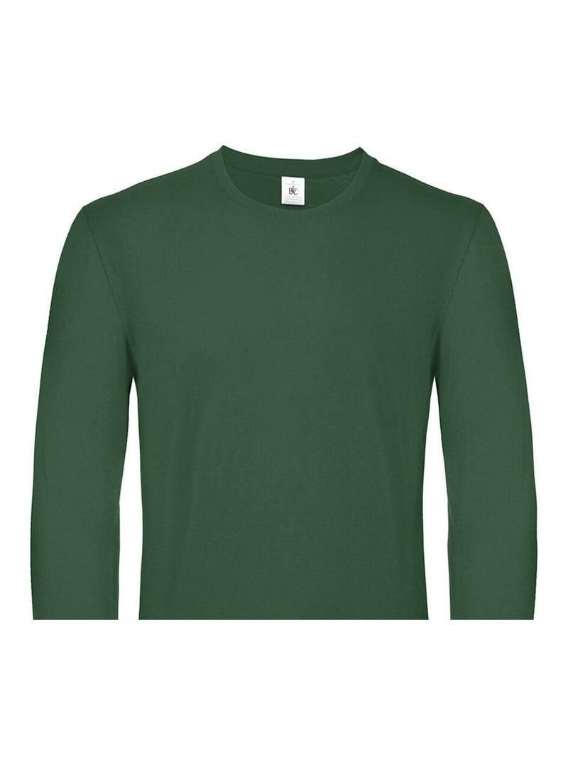B&C #E150 Maglietta Manica Lunga Uomo Verde bottiglia - Kiabi