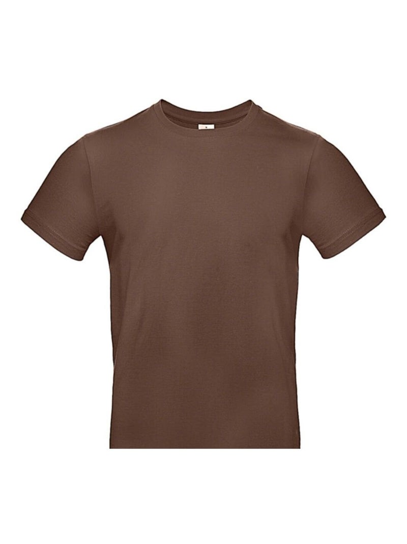 B&C #E190 Maglietta Adulto Unisex Marrone cioccolato - Kiabi