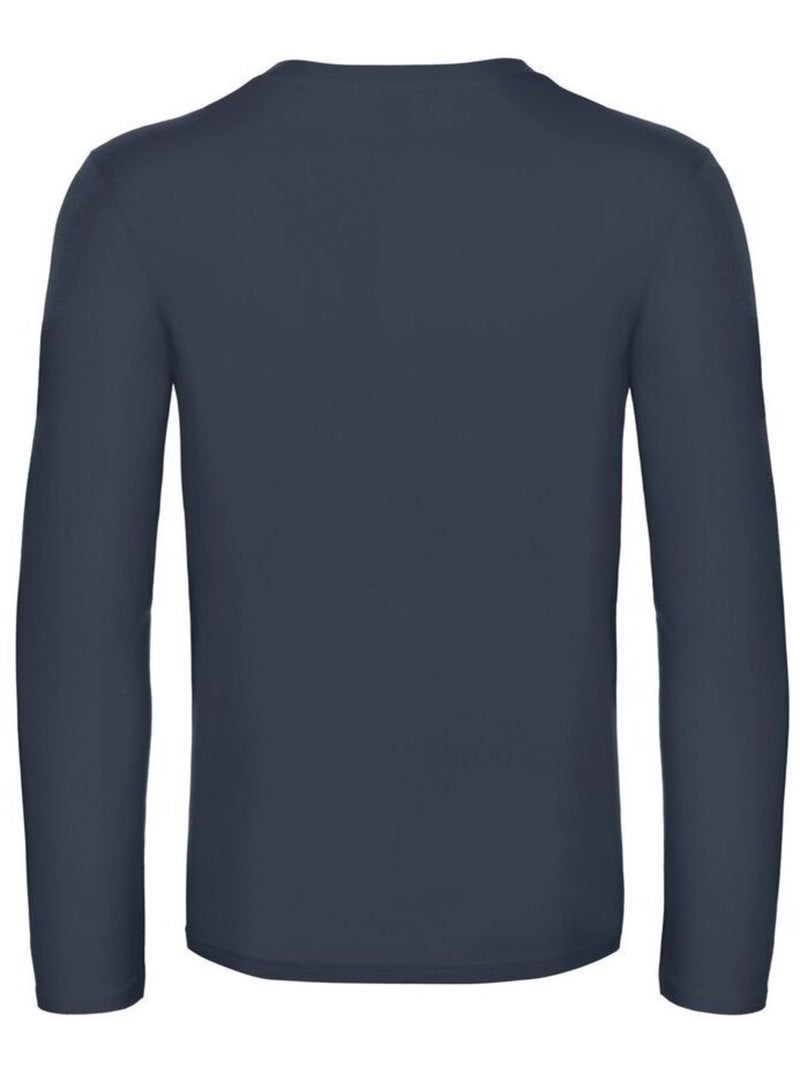 B&C #E190 Maglietta Manica Lunga Uomo Blu marino - Kiabi