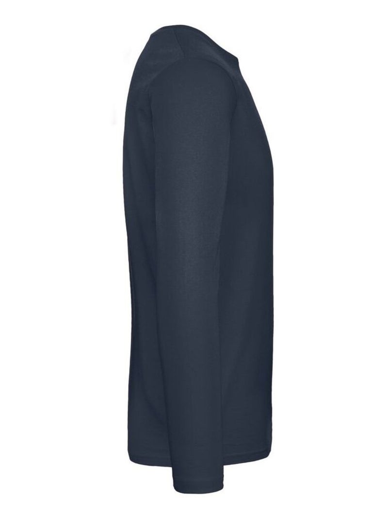 B&C #E190 Maglietta Manica Lunga Uomo Blu marino - Kiabi