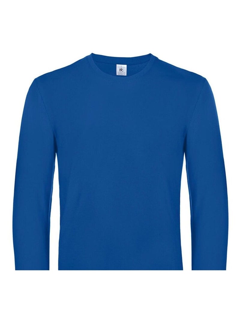 B&C #E190 Maglietta Manica Lunga Uomo Blu reale - Kiabi