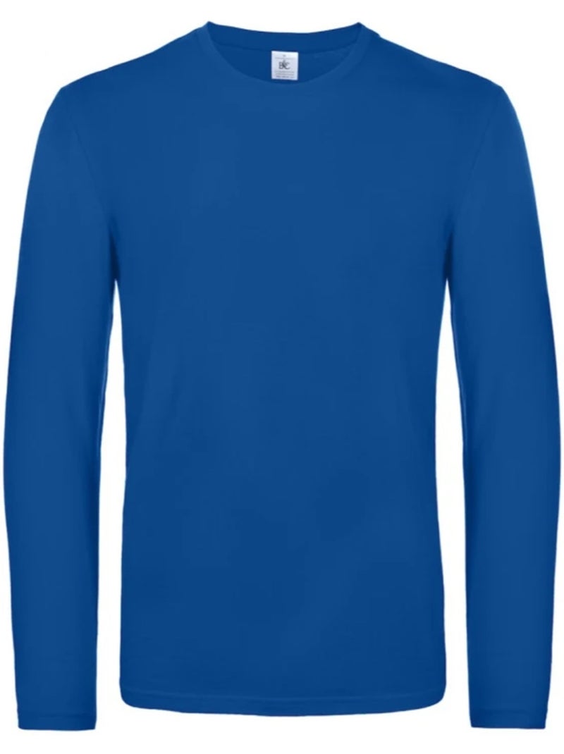 B&C #E190 Maglietta Manica Lunga Uomo Blu reale - Kiabi