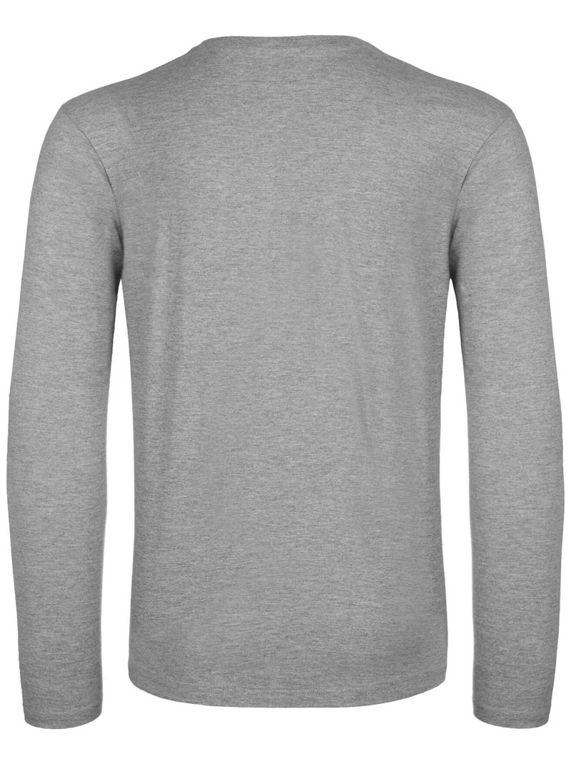 B&C #E190 Maglietta Manica Lunga Uomo Grigio melangiato - Kiabi