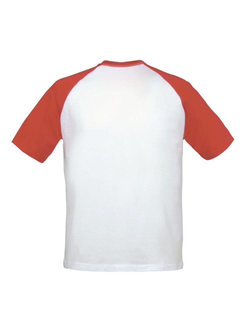B&C Maglietta Baseball Adulto Unisex Bianco Blu - Kiabi