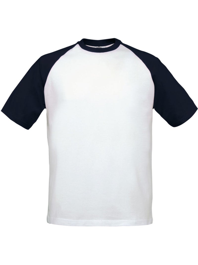 B&C Maglietta Baseball Adulto Unisex Bianco/Rosso - Kiabi