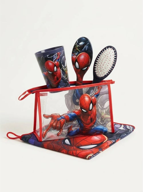 Beauty case completo con bicchiere e asciugamano spiderman marvel - Kiabi Beauty case completo con bicchiere e asciugamano spiderman marvel - Kiabi