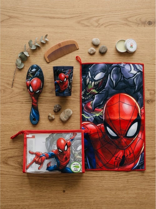 Beauty case completo con bicchiere e asciugamano spiderman marvel - Kiabi Beauty case completo con bicchiere e asciugamano spiderman marvel - Kiabi