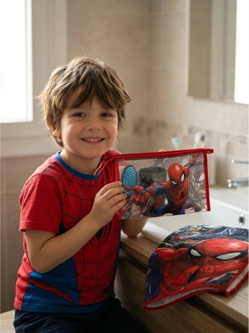 Beauty case completo con bicchiere e asciugamano spiderman marvel - Kiabi Beauty case completo con bicchiere e asciugamano spiderman marvel - Kiabi
