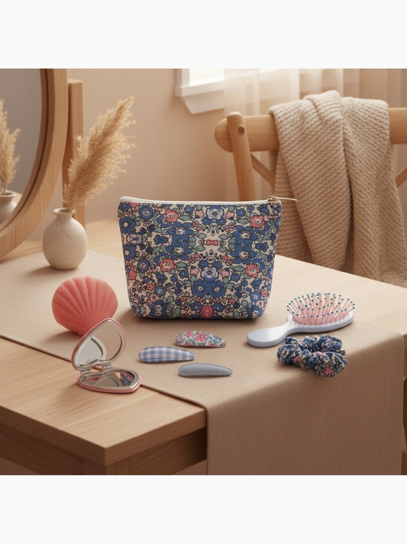 Beauty case con accessori Blu - Kiabi