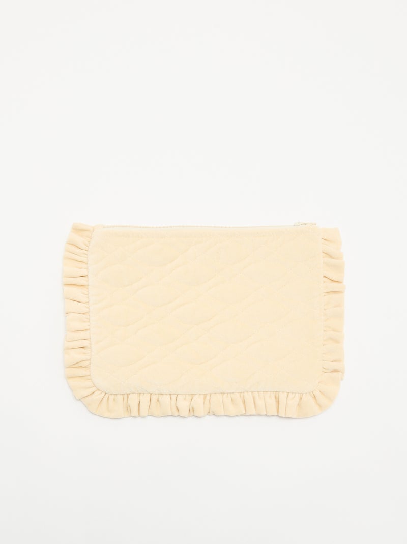 Beauty case con bordi ondulati Beige - Kiabi