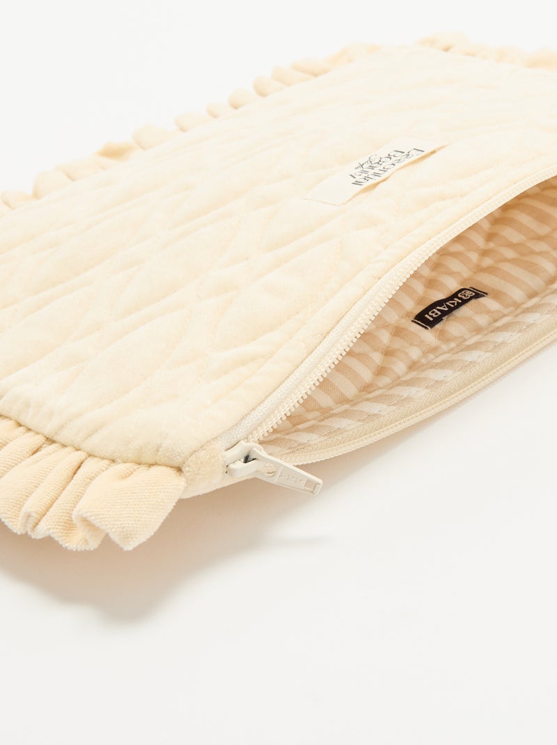 Beauty case con bordi ondulati Beige - Kiabi
