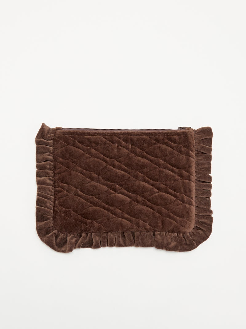 Beauty case con bordi ondulati Marrone - Kiabi
