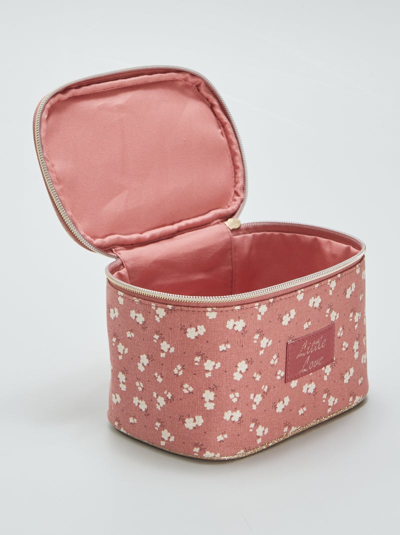 Beauty case con stampa floreale ROSA - Kiabi