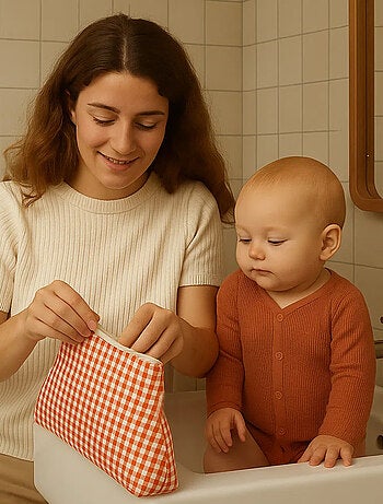 Beauty case in cotone biologico