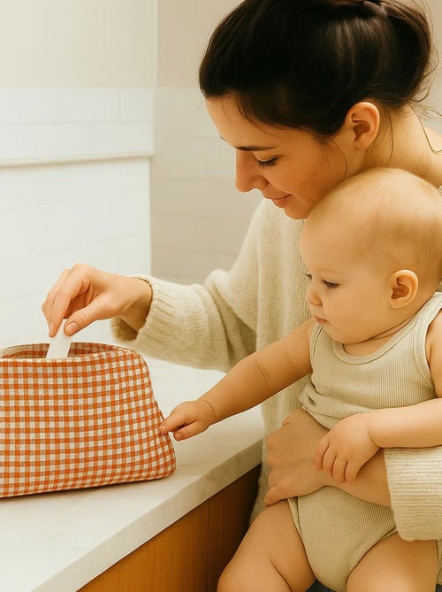 Beauty case in cotone biologico - Kiabi