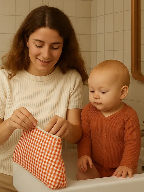 Beauty case in cotone biologico - Kiabi