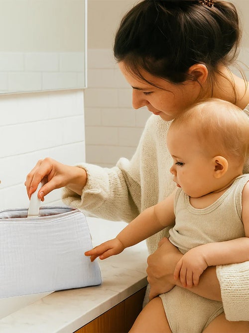 Beauty case in cotone biologico - Kiabi