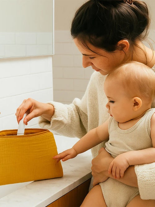 Beauty case in cotone biologico - Kiabi