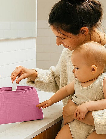 Beauty case in cotone biologico