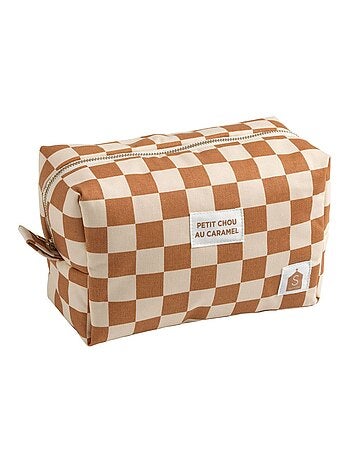 Beauty case in cotone con fantasia a - SAUTHON