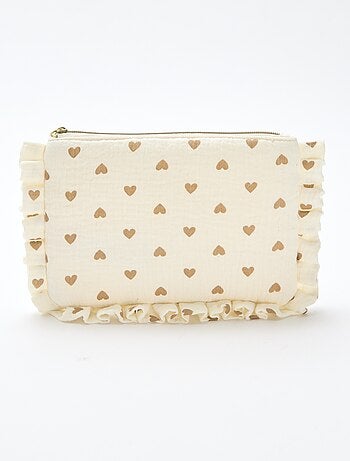 Beauty case in garza di cotone